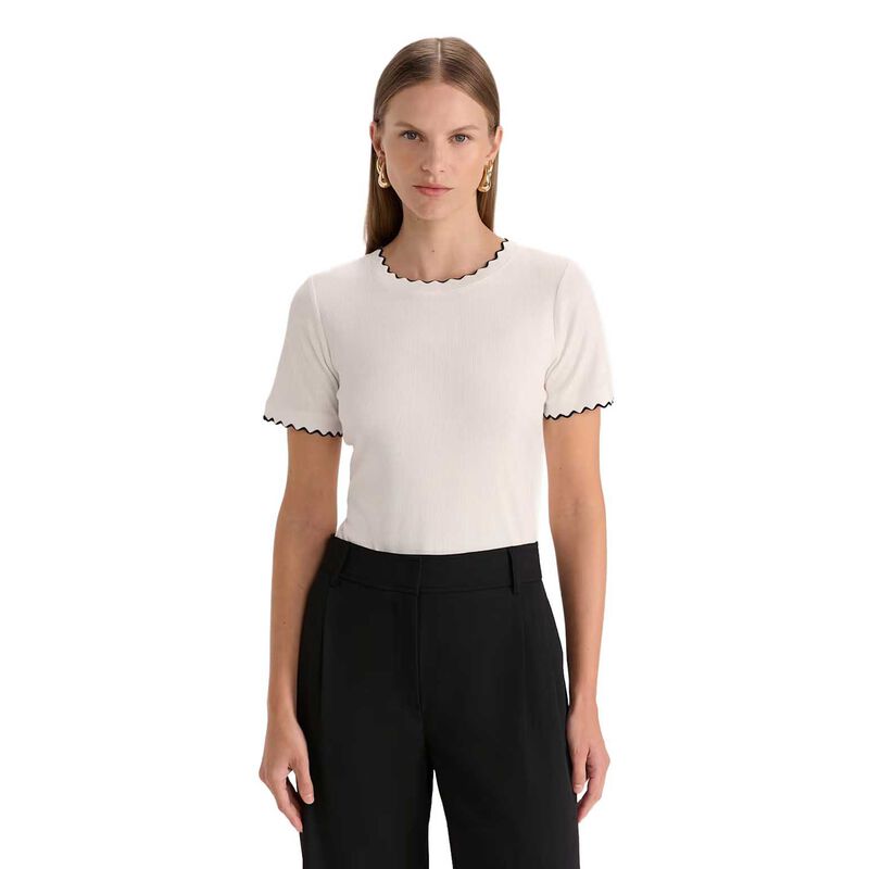 SABA Emilie Tipped Tee image number 0